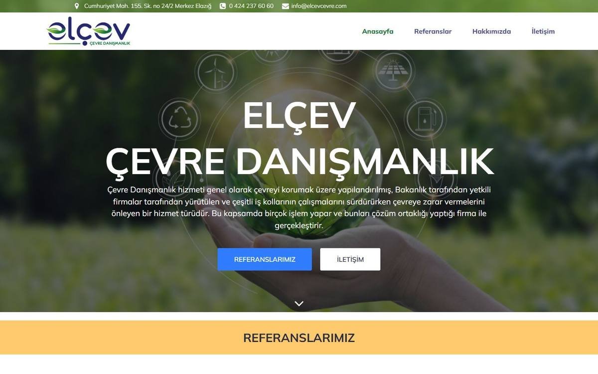 Elçev Çevre Danışmanlık ana sayfası